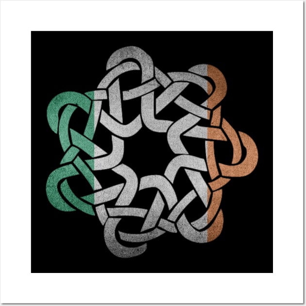 Beautiful Irish Flag Colored Celtic Ornament Knot Wall Art by PerttyShirty